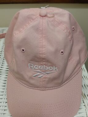 NWT Ladies Reebok Pink Hat, Adjustable Band, White Logo